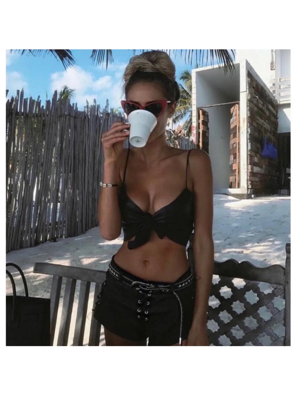 Rat & Boa Leather Knox Bra - Picture 6 of 6